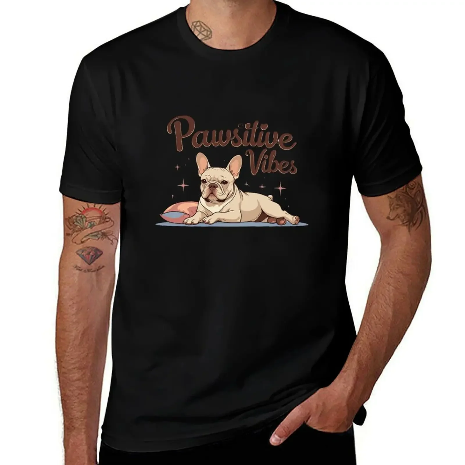 

French Bulldog: French Bulldog Zen Zone: Playful Frenchie Relaxing - Pawsitive Vibes Design T-Shirt