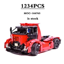 Racing Building Blocks MOC-166765 Formula 1 42125 Model B Super Truck Assembly Building Blocks Parts 1234PCS Kids Christmas Gift