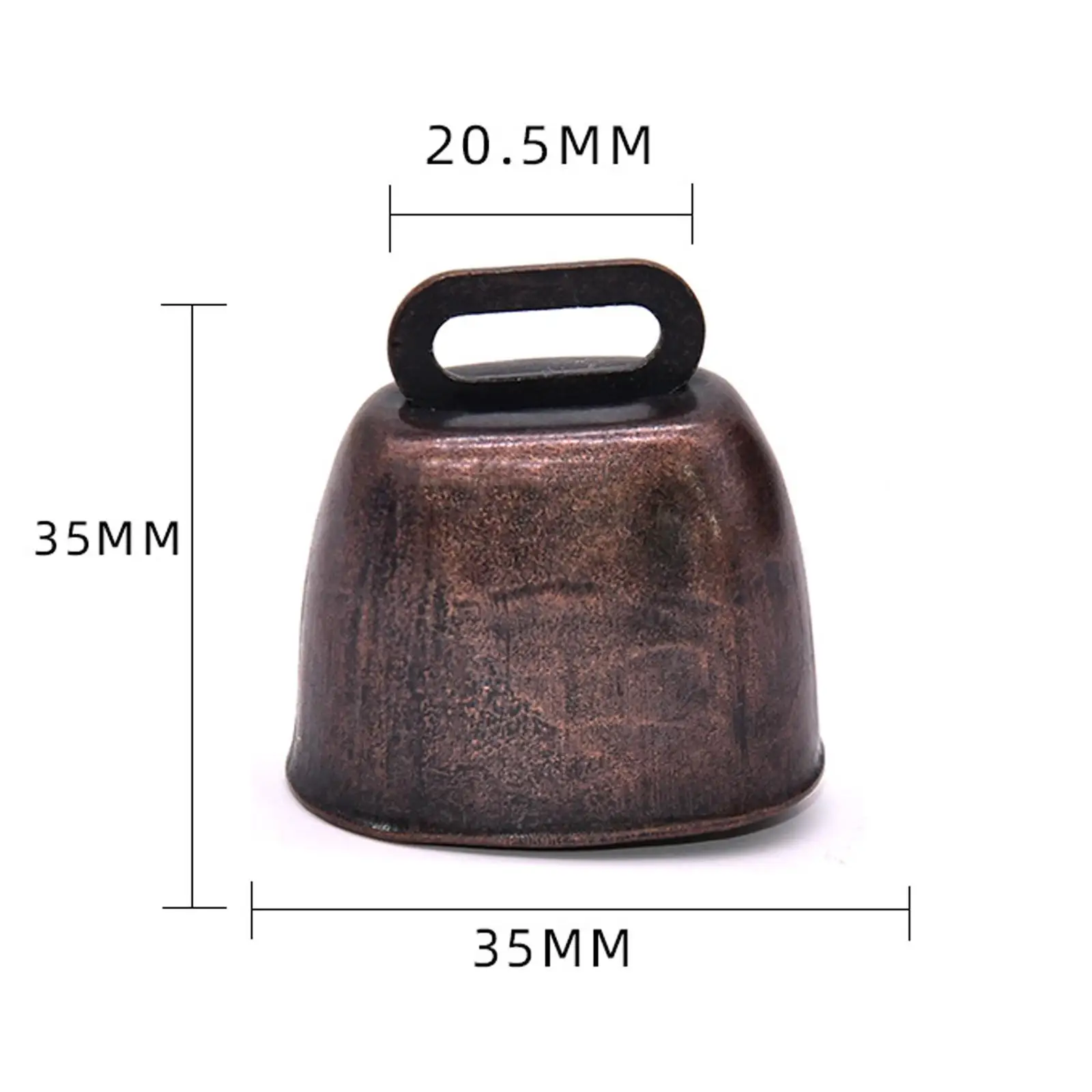 3 Pieces Retro Grazing Bell Chime Pendant Small Premium Cowbell Metal Cow Bell for Cow Horse Farm Animal Dog Accessories