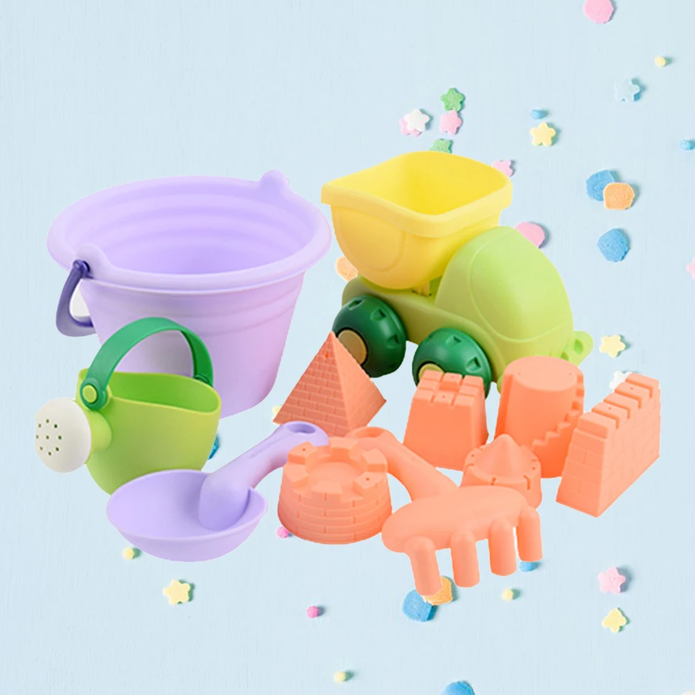 11 pz Spiaggia Per I Bambini Stampi Per Sabbia Secchio Pala Strumenti Da Spiaggia Per I Bambini Rastrello Gioco Educativo Creativo Piscina Bagno Divertimento Gioco Presente