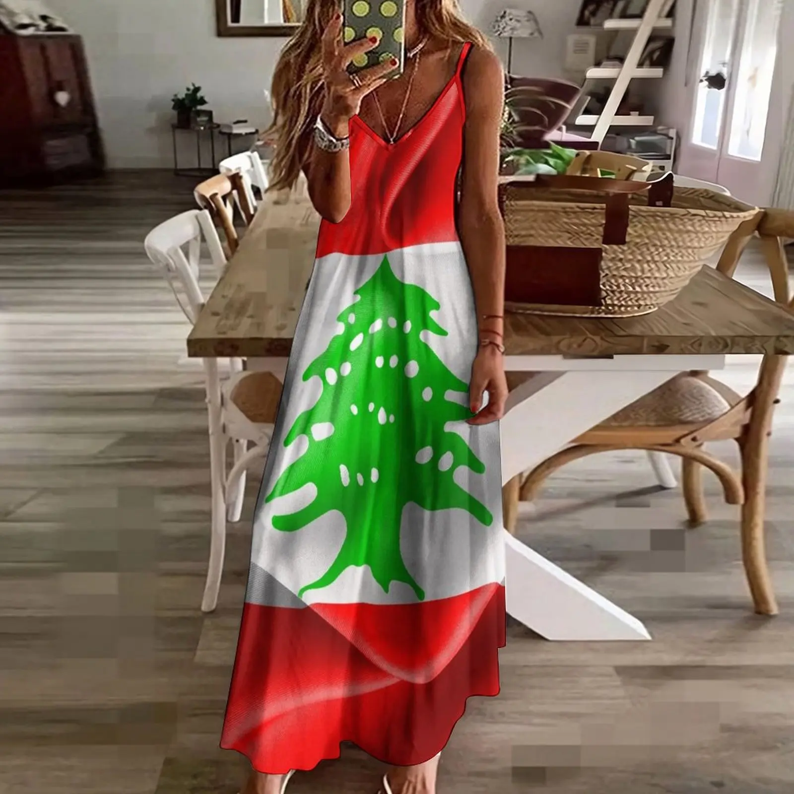 Lebanon Flag Sleeveless Dress ladies dresses for special occasion elegant dresses plus sizes