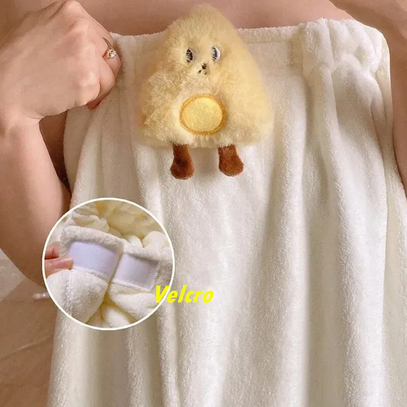 

Женское милое банное полотенце из микрофибры, халат для тела, спа, купальное полотенце с героями мультфильмов, супер впитывающее банное полотенце