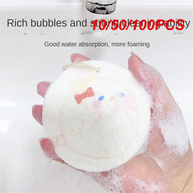 10/50/100PCS Sponge Rub Creative Cartoon Pollution-free 11×7×2cm Kitchen Accessories Pot Brush Does Not Touch Oil