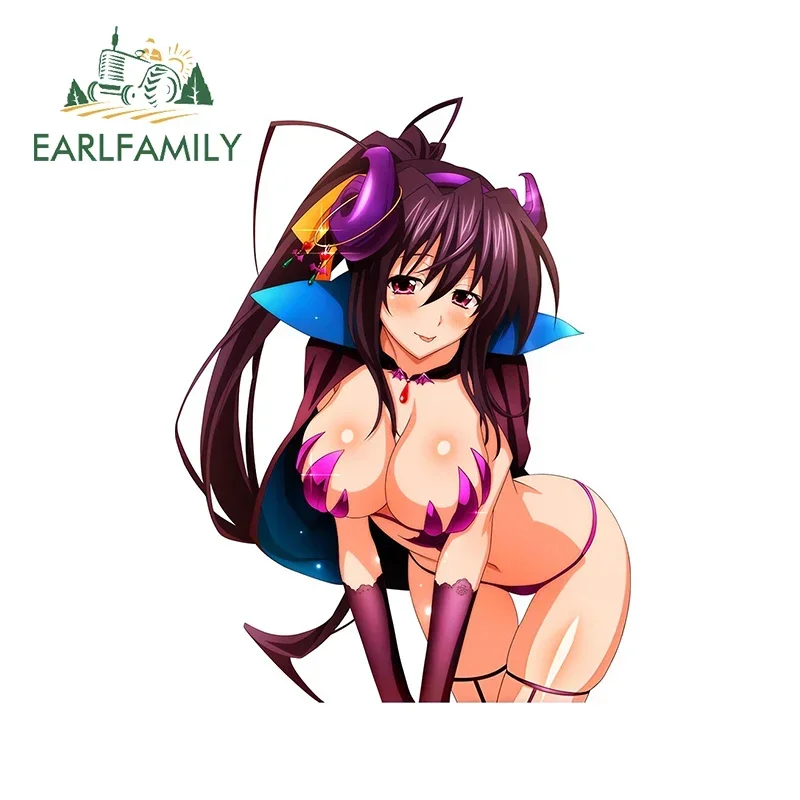 

EARLFAMILY 13 см X 9,8 см 3D аниме автомобильная наклейка Himejima Akeno наклейка зеркало заднего вида устойчивая к царапинам лобовое стекло защита двери автомобиля