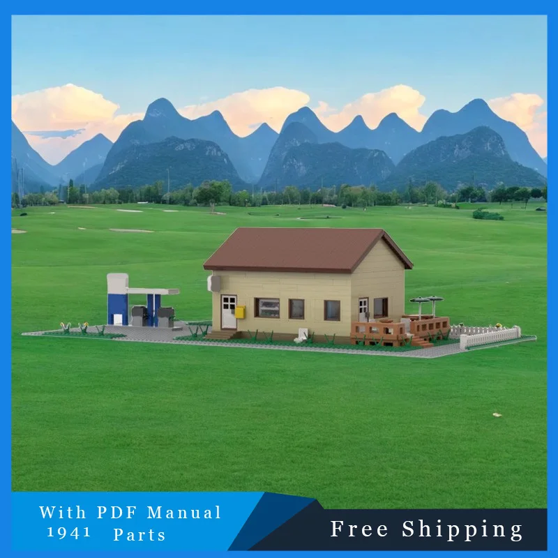 1941 Uds. Famosa vista a la calle tienda amarilla cabana Modular bloques de construcción ciudad casa modelo ladrillos para niños DIY montaje regalo de Navidad