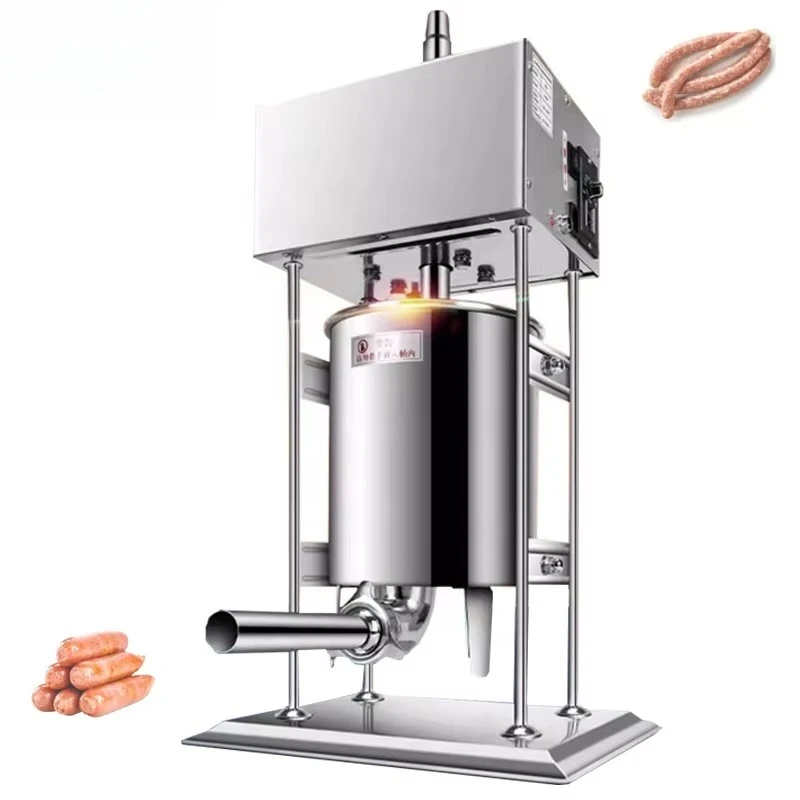 

Electric 10L 15L 20L 25L Sausage Stuffer Commercial Grade With 4 Filling Funnel For Home Stainless Steel Making Sausage Machine