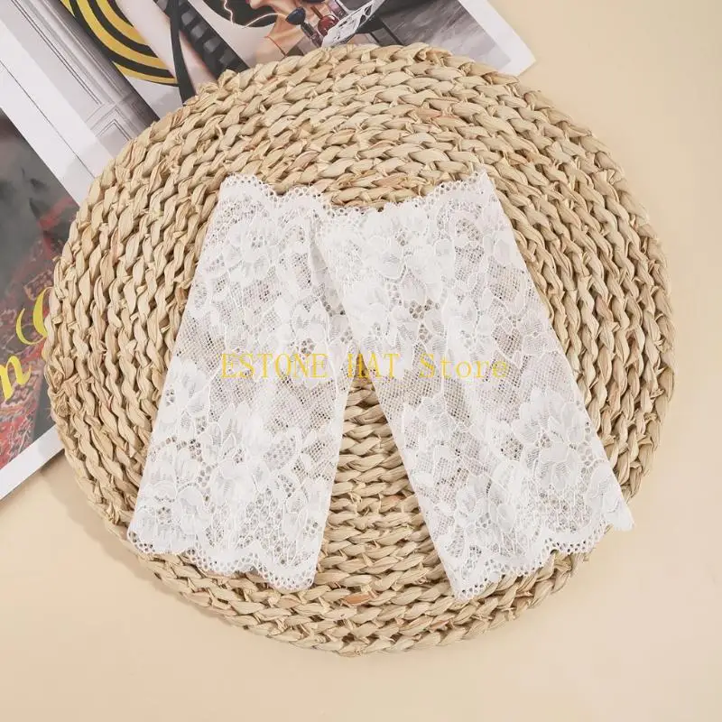 49MF Summer White Lace Arm Sleeves Arm Cover for Women Girl Daily Styling and Commute