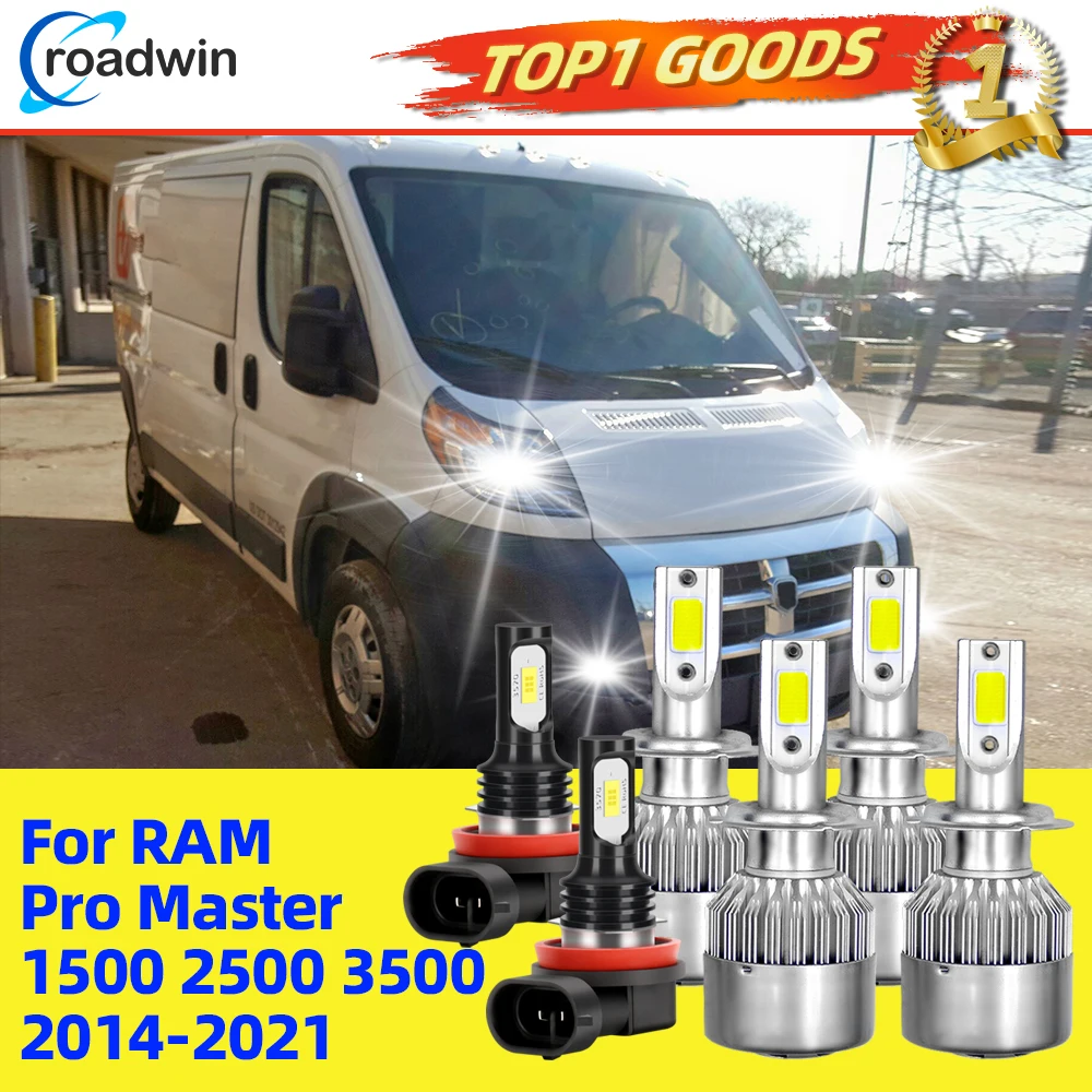 

4/6 шт., 120 Вт, 27000 лм, водонепроницаемые прочные светодиодные фары COB с чипом Plug and Play для RAM pro Master 1500 2500 3500 2014-2021