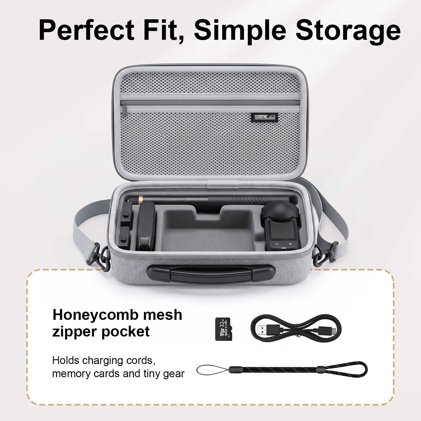 STARTRC PHOTO X6 Tragetasche für Insta360 X6 Creator Combo Zubehör, Tragbare Nylon-Schutztasche für Reisen – Detail 3