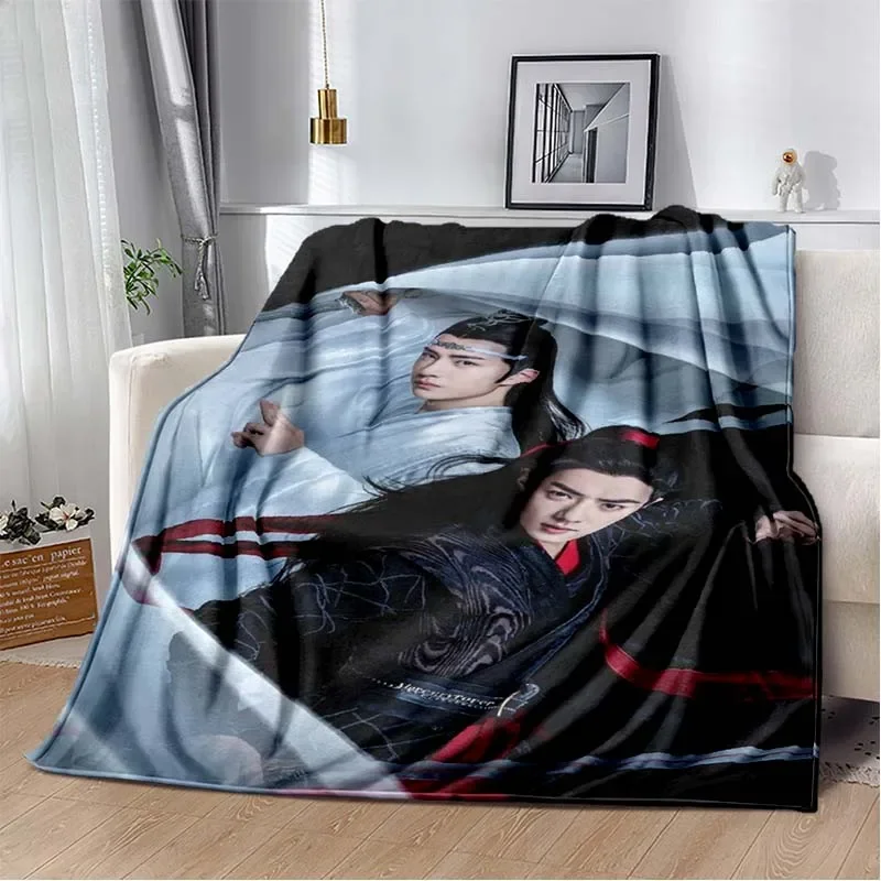 Drama The Untamed xiao zhan wang yi bo Soft Throw Blanket Throw Blanket Soft Cartoon Printed Bedspread Bedspread Sofa Gift