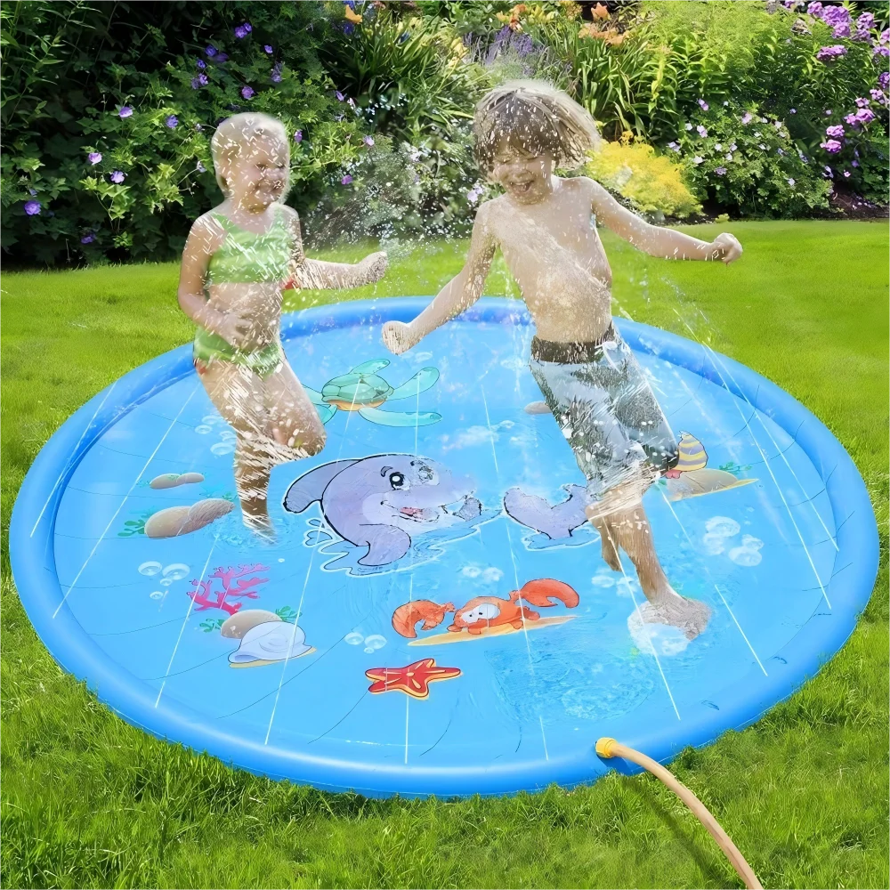 الأطفال الصيف في الهواء الطلق الحديقة المياه اللعب نفخ اللعب رذاذ الماء الوسادة الأطفال رذاذ الماء بركة الأطفال رذاذ الماء براز