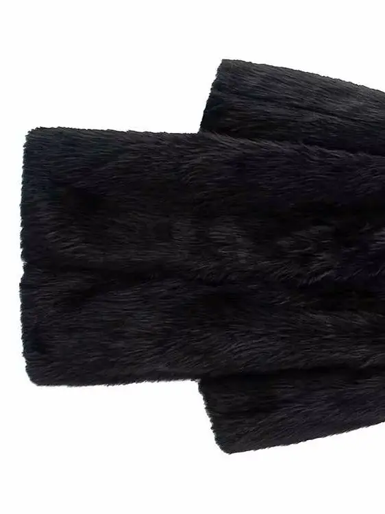 Damski płaszcz zimowy z imitacji futra, uniwersalny, ciepły, z długim rękawem, kołnierzem, pluszowy, wygodny, casualowy.