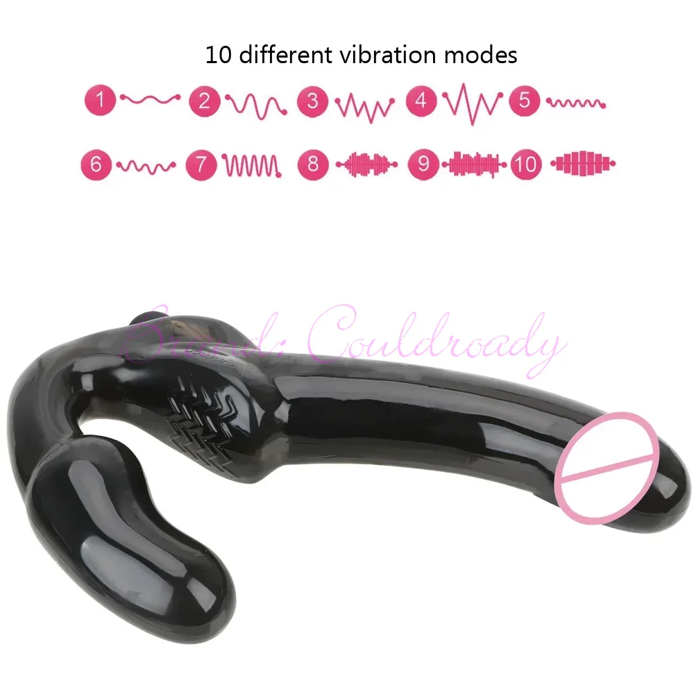 Lesiban Wireless Fake Penis Strap On Dildo Vibrator Women Vaginal Clit Stimulator Anal Butt Plug Sex Toys For Couples