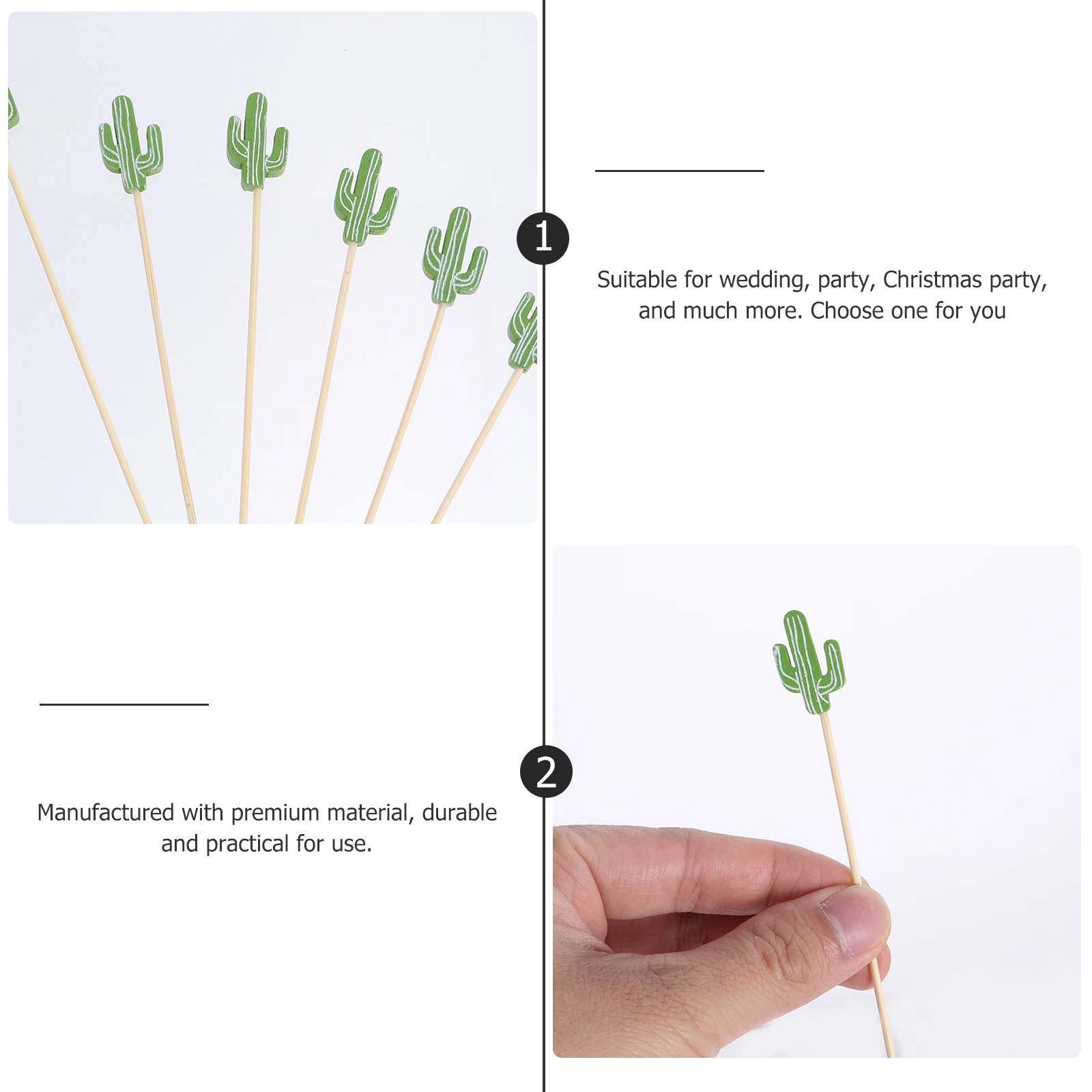 

100 Pcs Hawaiian Fruit Picks Cake Toppers Dessert Cocktail Sticks Wrapping Paper Party Decorations Premium Material Practical