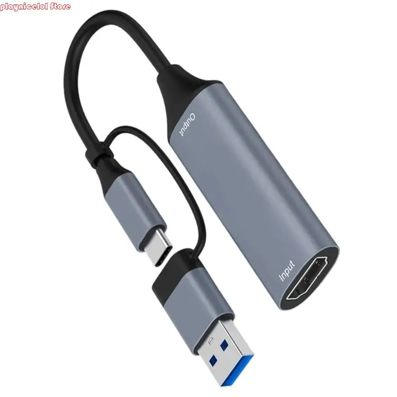 E8BA Video Card USB+Type C to HDTV USB Video Device Convert Digital