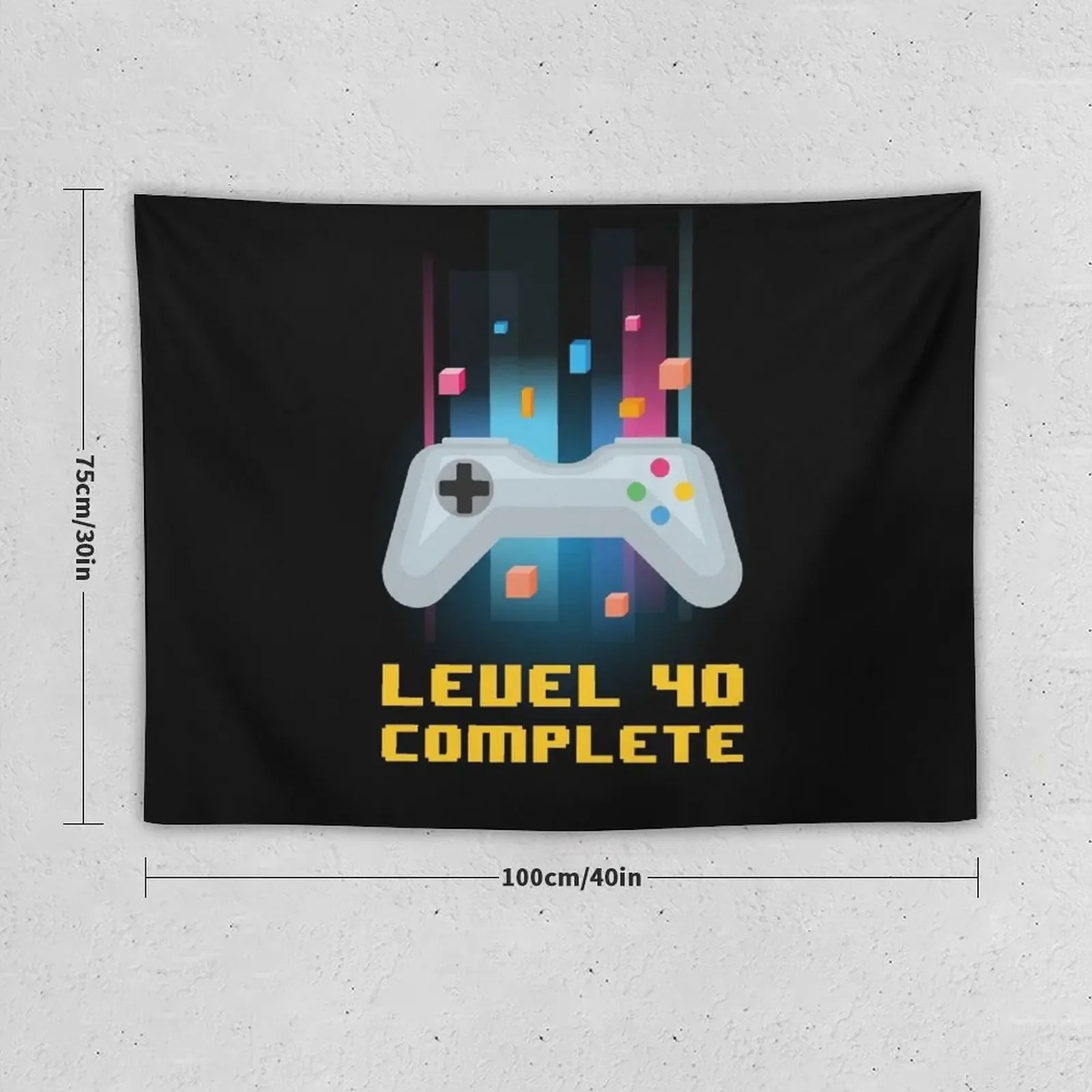 Level 40 Complete Fourtieth Birthday Gift Tapestry Bedrooms Decorations On The Wall Tapestry