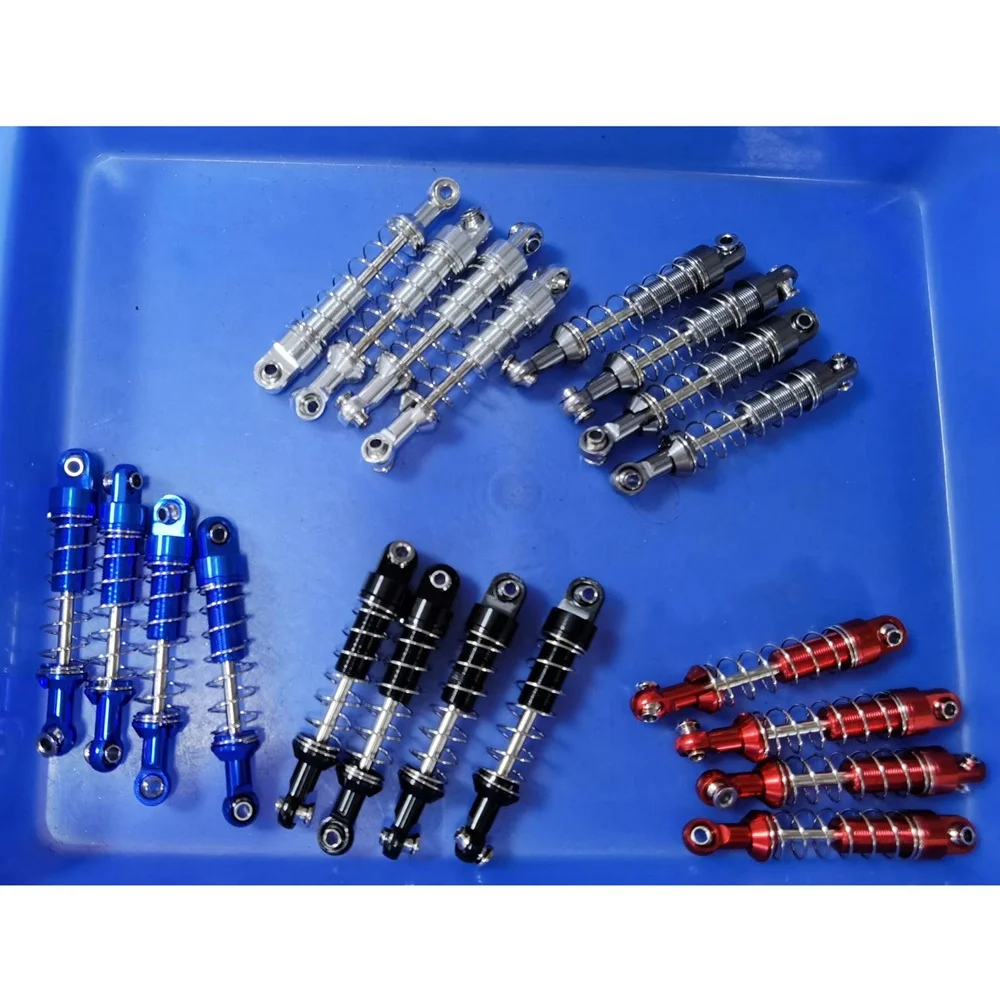 for MN D90 MN-90 MN99S WPL C14 C24 C34 RC Car 4Pcs Metal Shock Absorber Damper Upgrade Parts Accessories,1