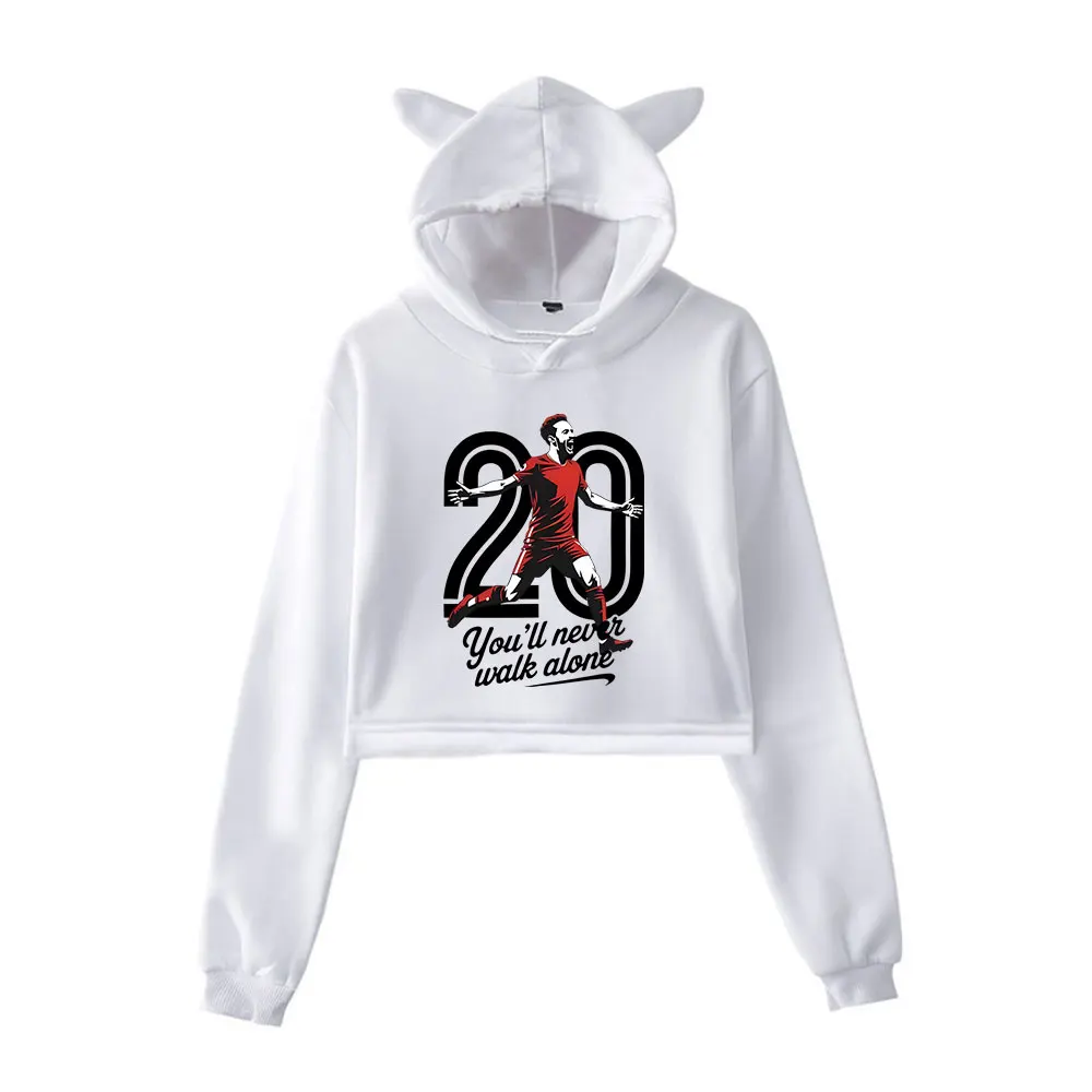 Diogo Jota Vintage jaren '90 Streetwear logo Hoodie Merch Hoodies Sweatshirts voor meisjes Cat Ear Crop Fashion Sports Pullover