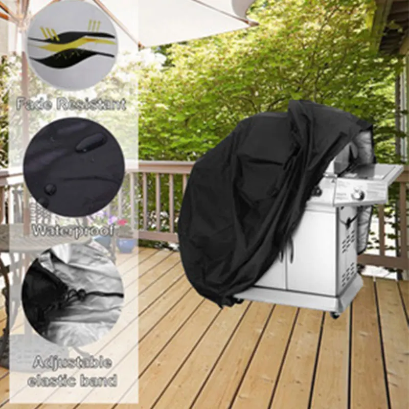 BBQ Grill Barbeque Cover Anti-Dust Waterproof Weber Heavy Duty Charbroil BBQ Cover Outdoor Rain Protective Barbecue Cover