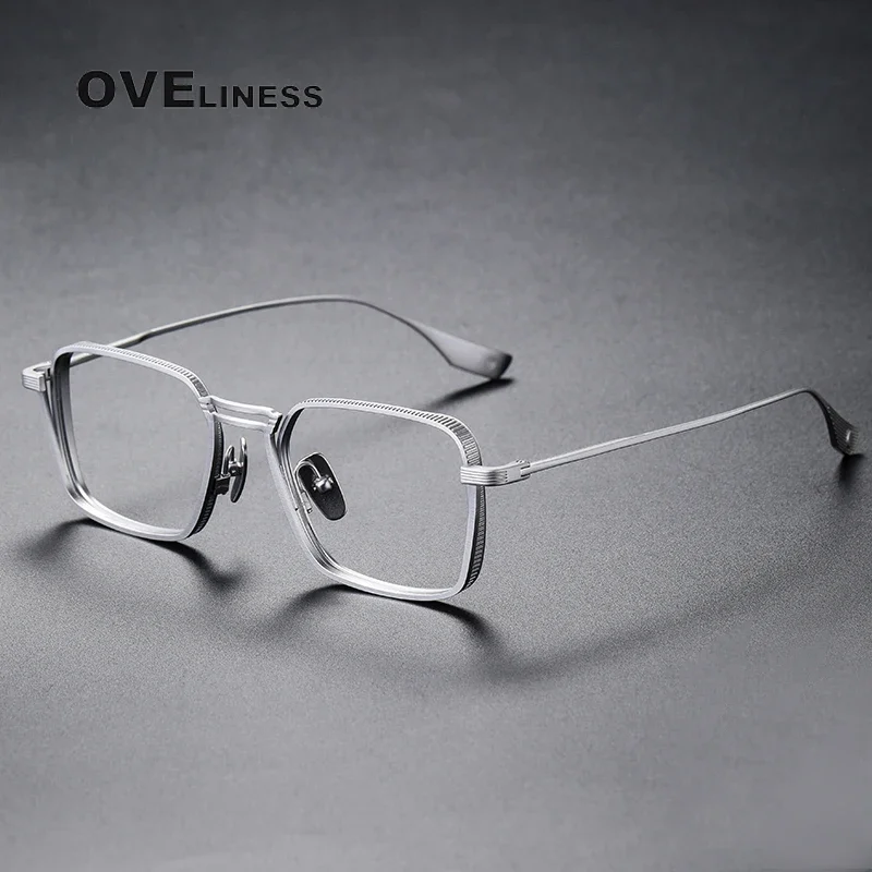 2024 new Fashion Pure Titanium Glasses Frame Men Women male eyeglasses frames  eye glasses full Metal eyewear spectacles