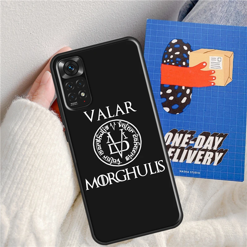 Valar Morghulis Cover For Redmi 9 10 10C 9A 9C 9T K40 K50 Gaming Case For Redmi Note 9 10 11 Pro 10S 11S