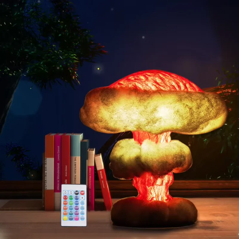 Mushroom cloud creative effect model luminous night ornament table lamp