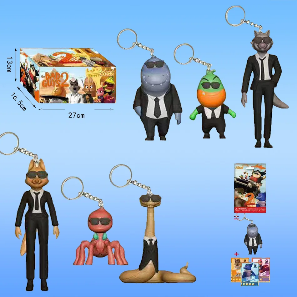 

Новый продукт The Bad Guys Alliance 2, брелок для ключей, глухая коробка, аниме, модель куклы, настольный торт, украшение, подарок на день рождения