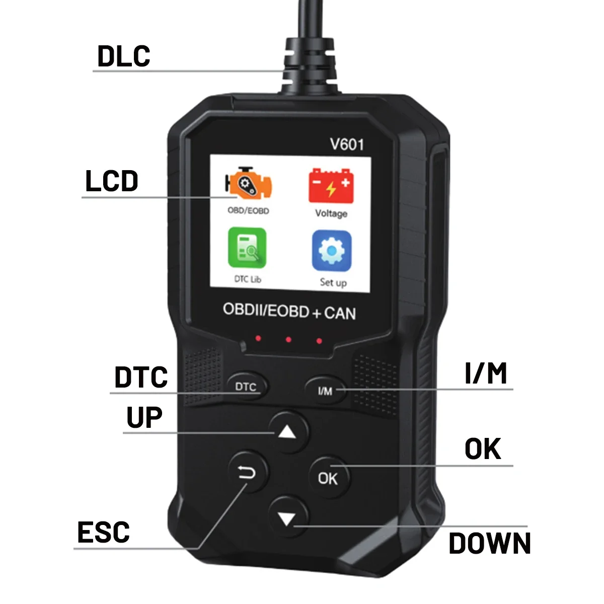 OBD2 Automotive Scanner Professional Check Engine Battery Light Code Reader EOBD JOBD Universal OBD2 Car Diagnostic Tools