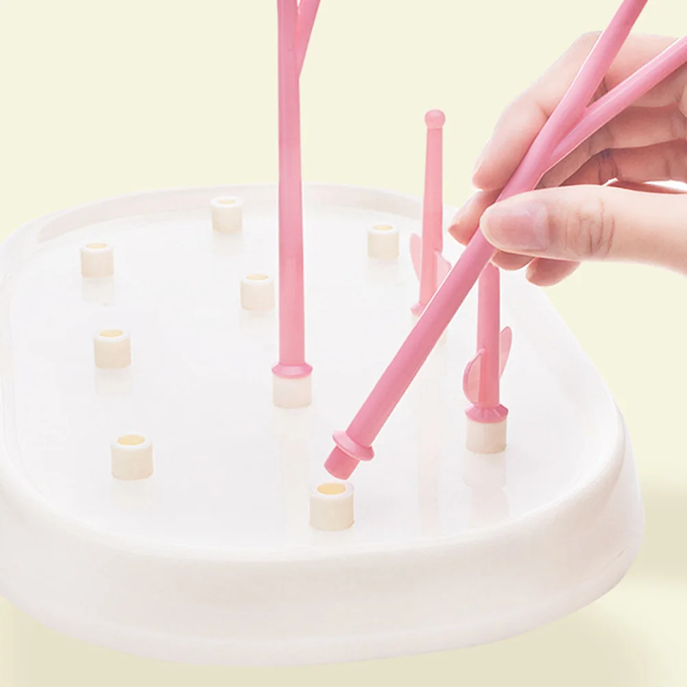 

Detachable Baby Bottle Drying Safe Material Flexible Design Multifunction Storage Holder Upright Cups Different Sizes Water Tray