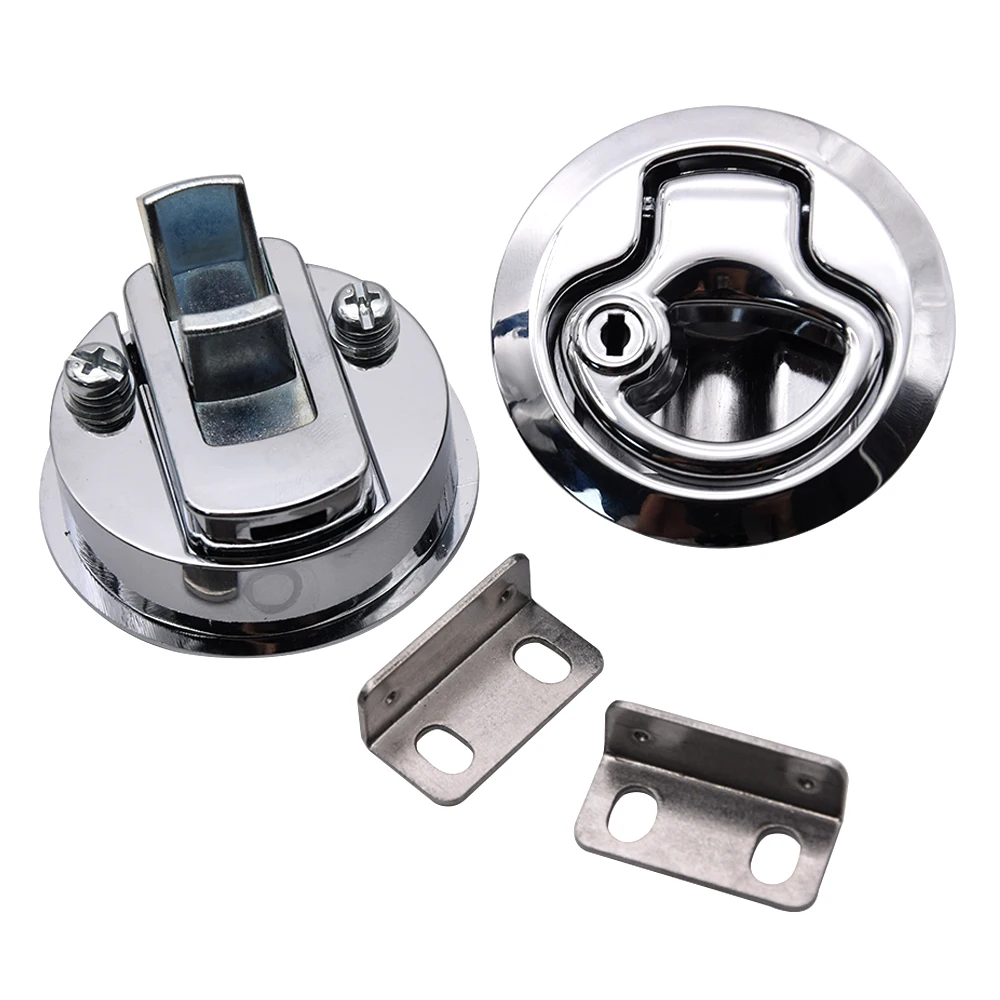 HD 8pcs Boat Hatch Latch Pull Marine Flush Mount Pull Latches Round For RV Yacht Truck Trailer Camper Deck Hatch Door Cabinet