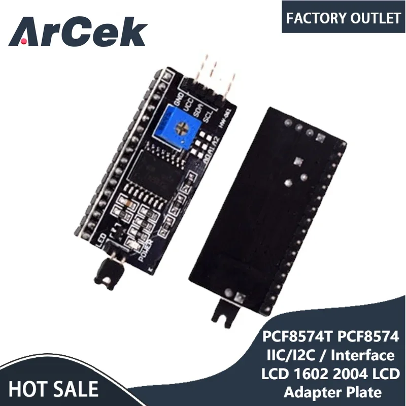 

PCF8574T PCF8574 IIC/I2C / Interface LCD 1602 2004 LCD Adapter Plate for Arduino