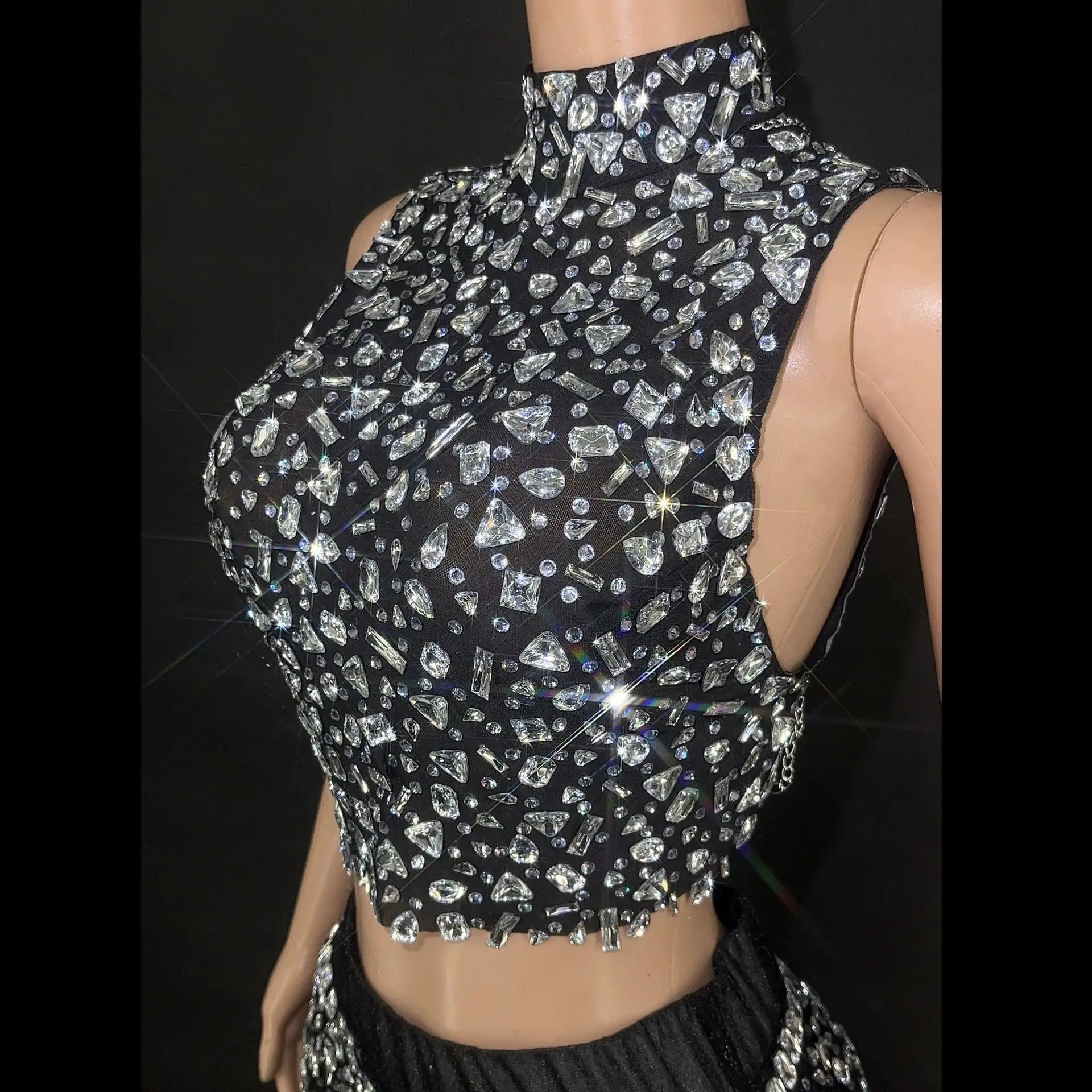 طقم فستان نسائي صيفي ضيق مرصع - مراجعة Summer Clothing Words وسعره