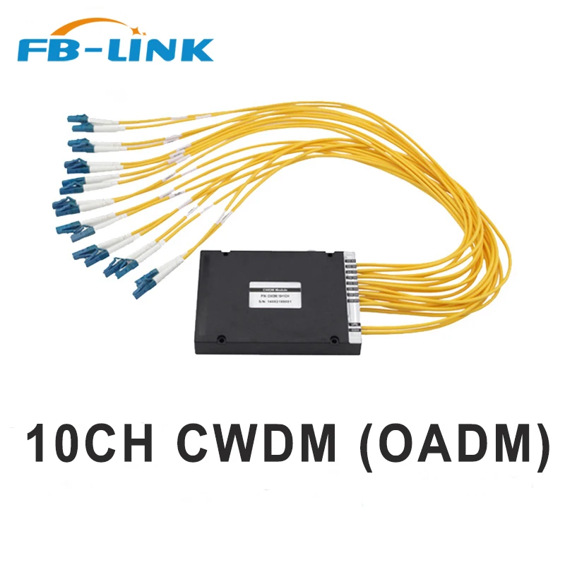 

10CH CWDM Fiber Optic Mux Demux Module Single and dual 1270nm -1610nm 10Way Single Fibre 2.0mm ABS Box with LC Connector Duplex