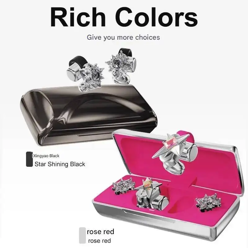 

Bone Conduction Bluetooth 6.0 Ear Clip Wireless Shinning Earrings Jewelry Long Battery Life Hifi Noise Reduction Sports Earphone