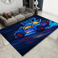 Cool Racing Car Pattern Living Room Carpet  Artwork Carpet Bedroom  Kitchen Floor Mat Floor Non-Slip Mat Carpet Home Decor