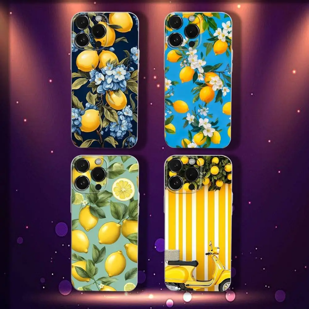 

Lemon fruit illustration Phone Case For iPhone 17,16,15,14,13,12,11 Pro,Max,Plus,X,XS,XR,SE4,E Mini Transparent Soft Cover