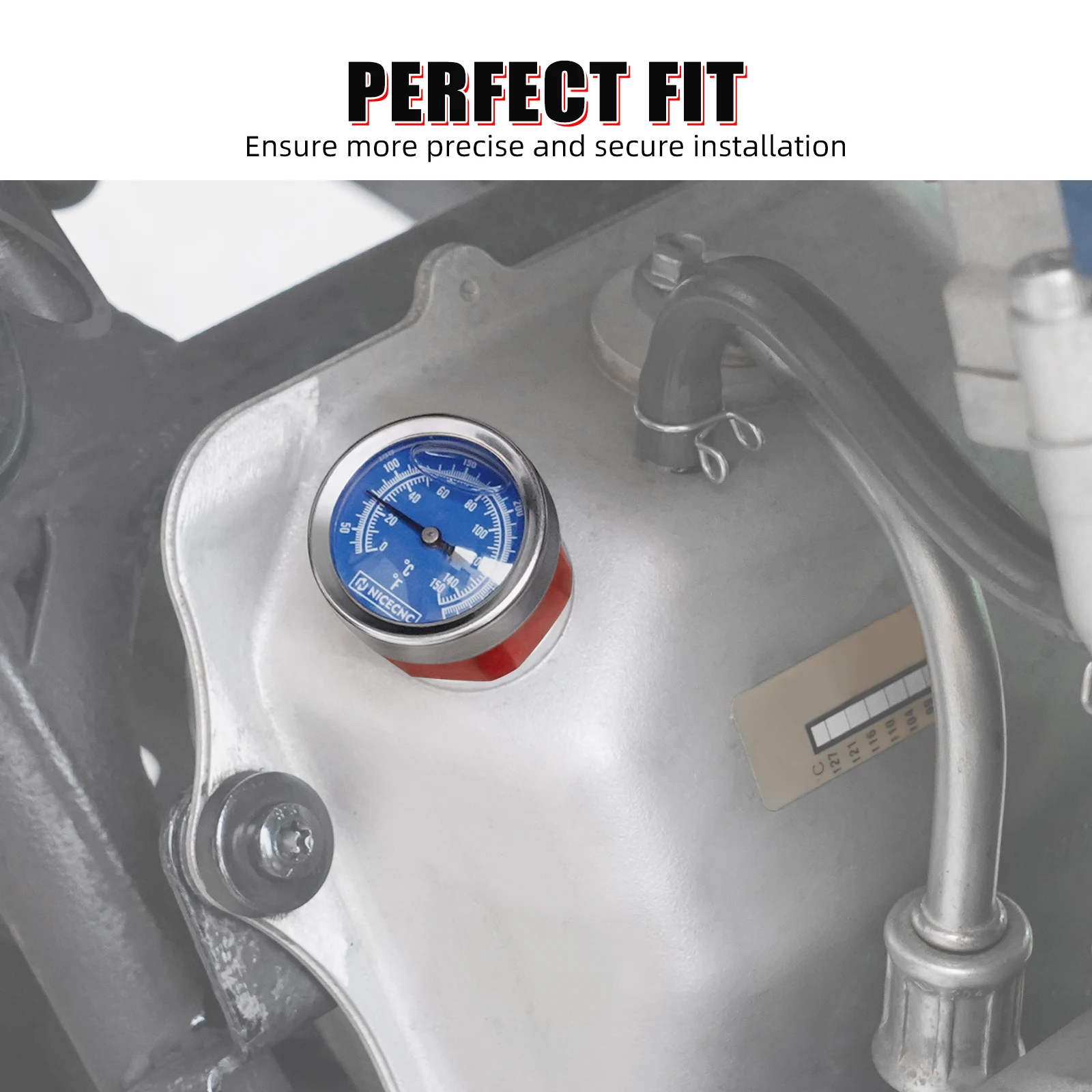 NICECNC Ölstandsanzeige mit Temperaturanzeige für Yamaha Raptor 700 700R 660R 2006-2024 YFZ450 2004-2013 5LP-21761-01-00 Aluminium – Detail 15