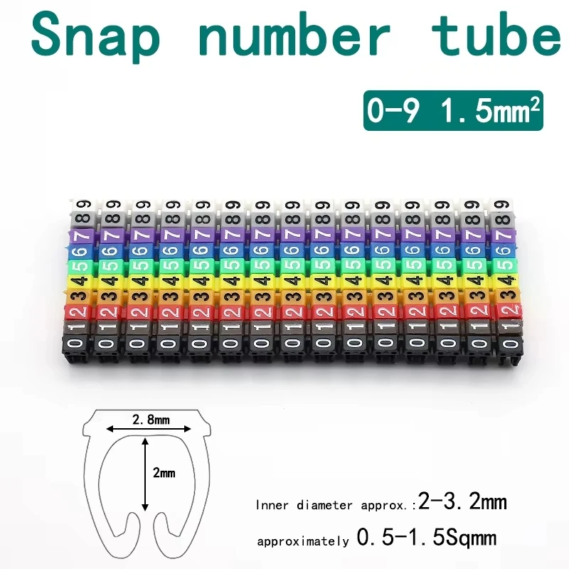 150/100 Stück Kabelmarkierungen, bunte C-Typ-Marker, Nummernschild-Etikett für 2–3 mm Draht, auffällig und einfach zu identifizieren