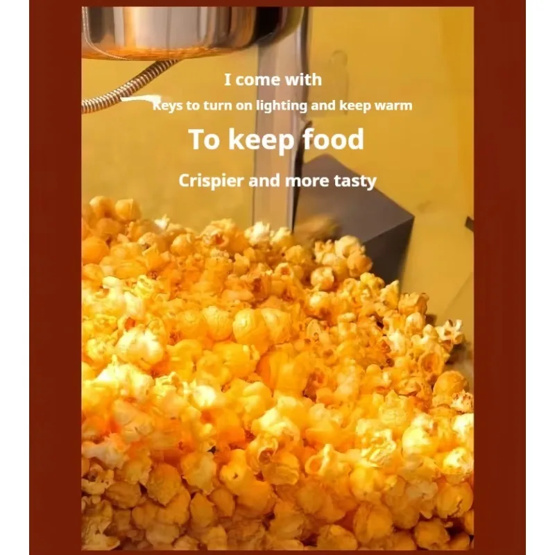 The popcorn vending machine operates efficiently, can produce various flavors, and there is no need to wait.