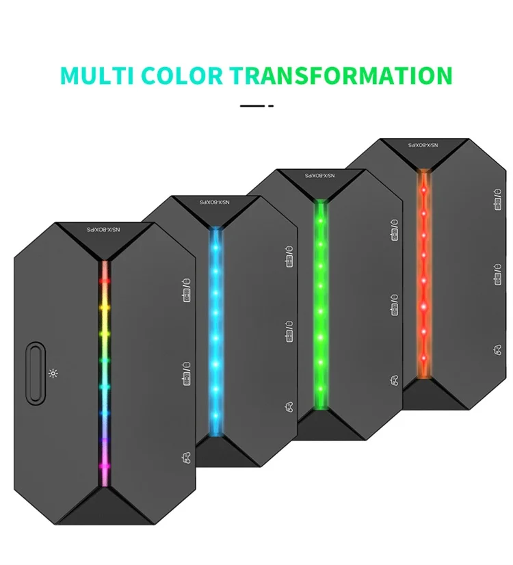 محول ألعاب G6L صغير ومحمول لوحة مفاتيح وماوس خفيفة RGB للتبديل Xbox PS4 5