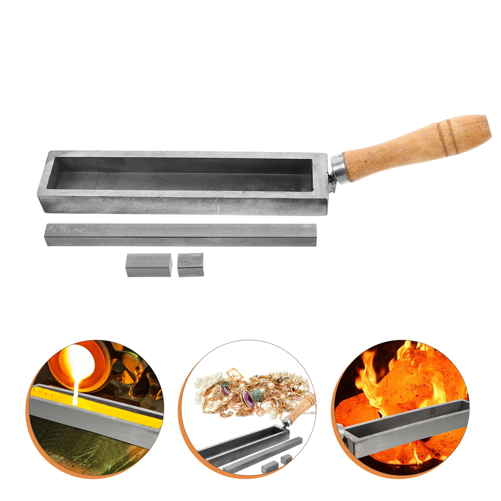 

Формы для слитков, тигель, инструмент для плавления металла, литейный инструмент, европейская деревянная ручка, изготовление ювелирных изделий для золота, серебра, меди, латуни, алюминия