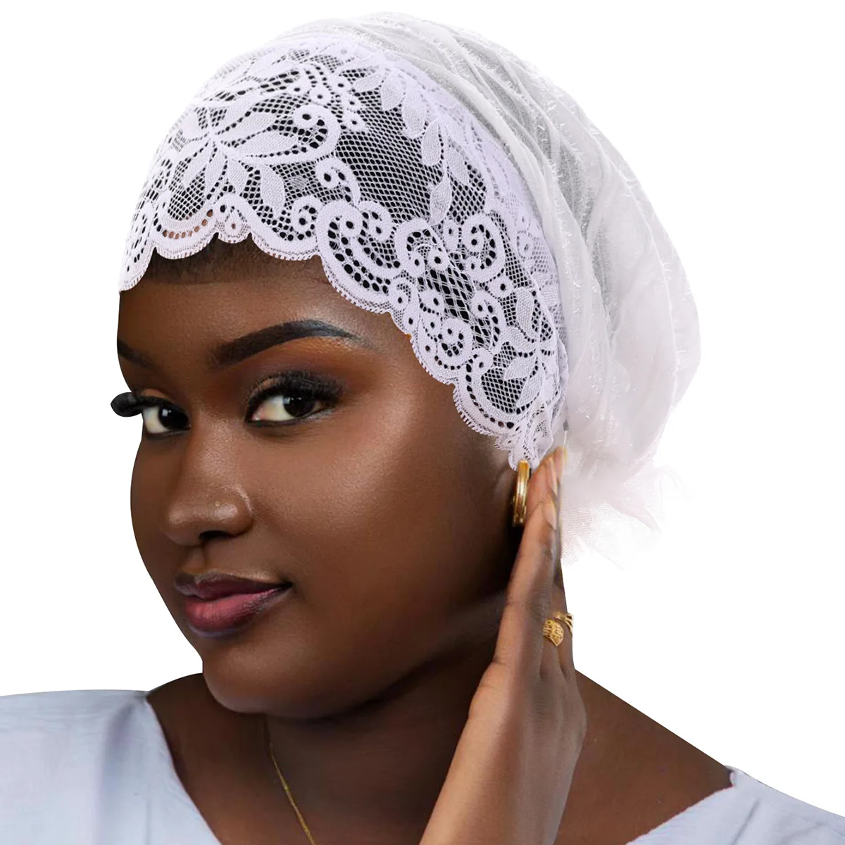 

New Muslim Inner Hijab Hat Lace Underscarf Women Beanies Bonnet Chemo Cap Undercap Hair Loss Bandanas Headband Turbante Mujer