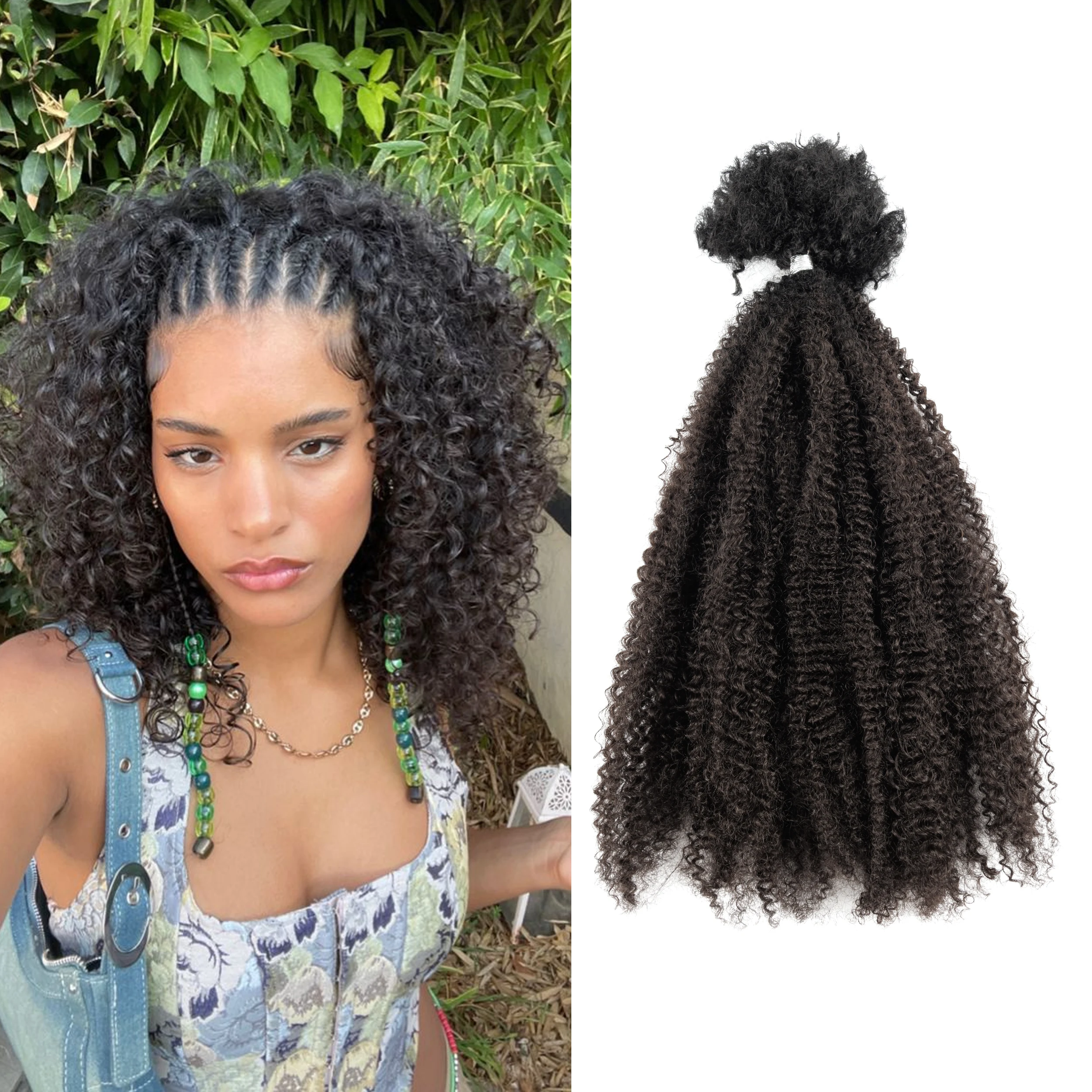 T1B-4# Synthetic Braiding Hair Pre Stretched Synthetic Hair Bundles for Wig Making