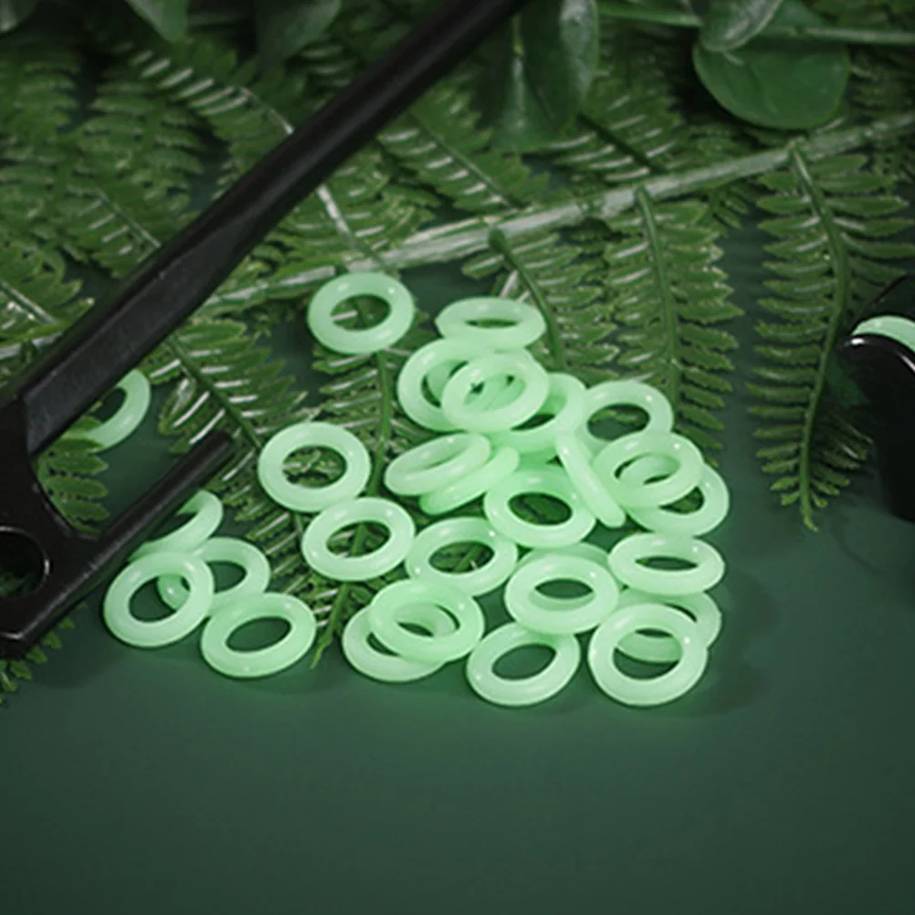 

40 PCS Silicone Ring Tent Stake Fluorescent Camping Accessories Ground Nail Pegs Night