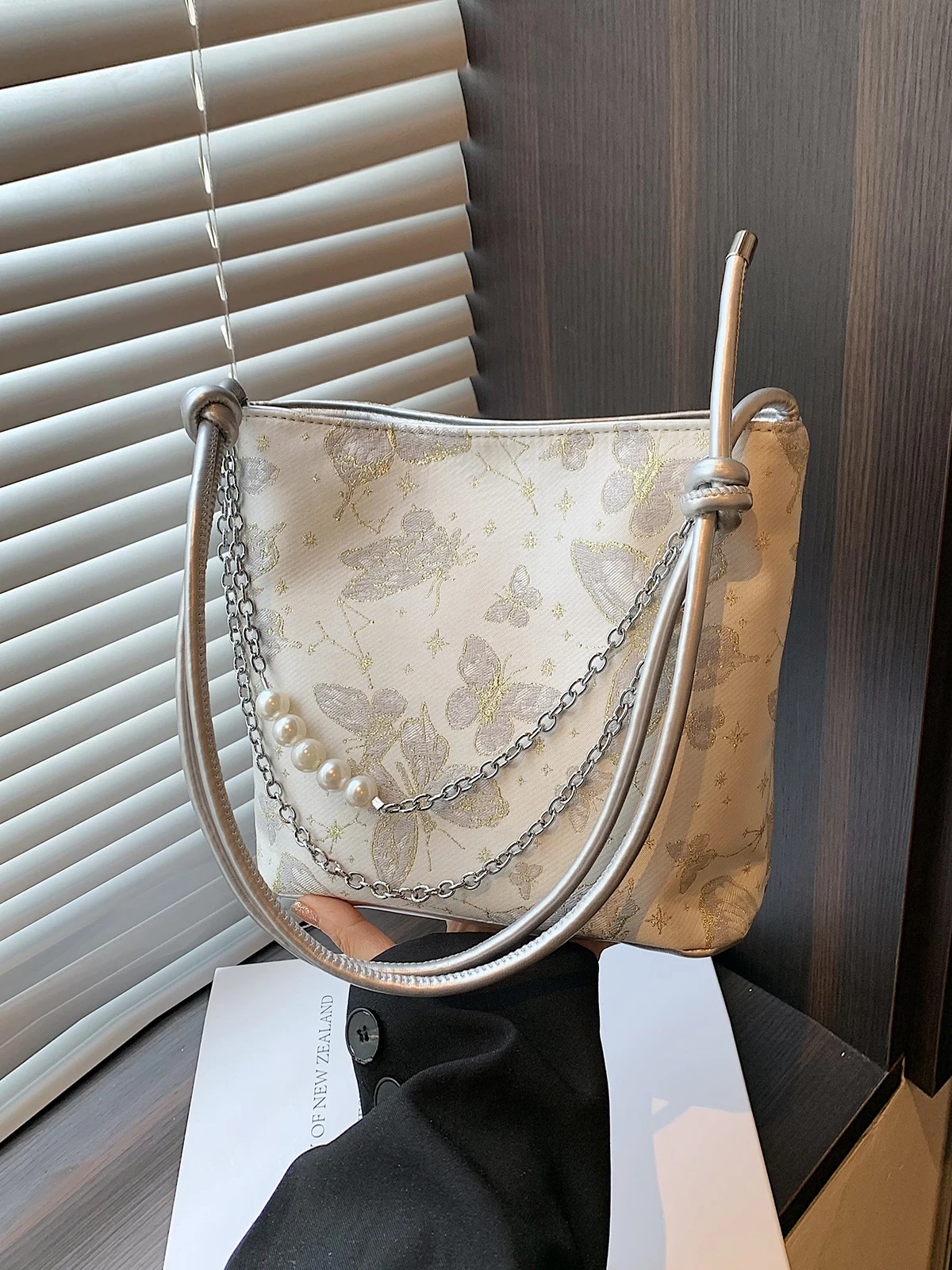 

New Chinese Style Underarm Bucket Bags For Women 2024 Y2K Fashion Shoulder Bag Handbags And Purses Lady Crossbody Bag