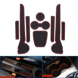 Auto Interior Accessories For Volkswagen VW POLO 6R 6C 2010-2017 MK5 GTI Anti-Slip Gate Groove Pad Car Cup Slot Sticker Mat 9PCS