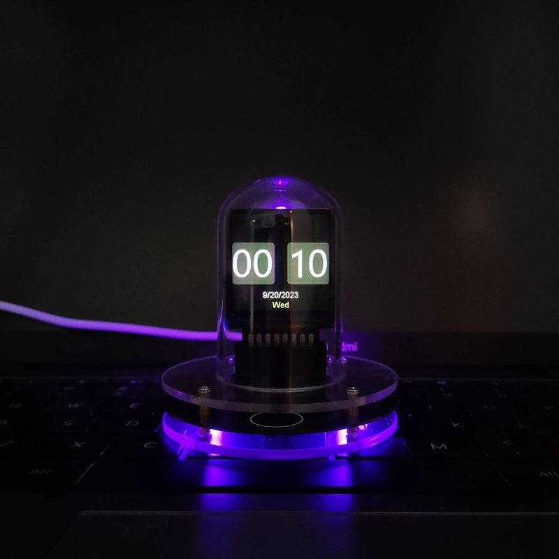 RGB Nixie Tube Clock Smart WIFI Networked LED Light-Emitting IPS Color Screen DIY Analog Digital Tube Night Light Łatwy w użyciu