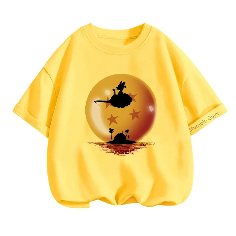 Dragon Ball Z T Shirt Children New Kawaii 2024 Funny Summer Cartoon 3D T-shirt For Boys Girls Kid Clothing Unisex Short Sleeves