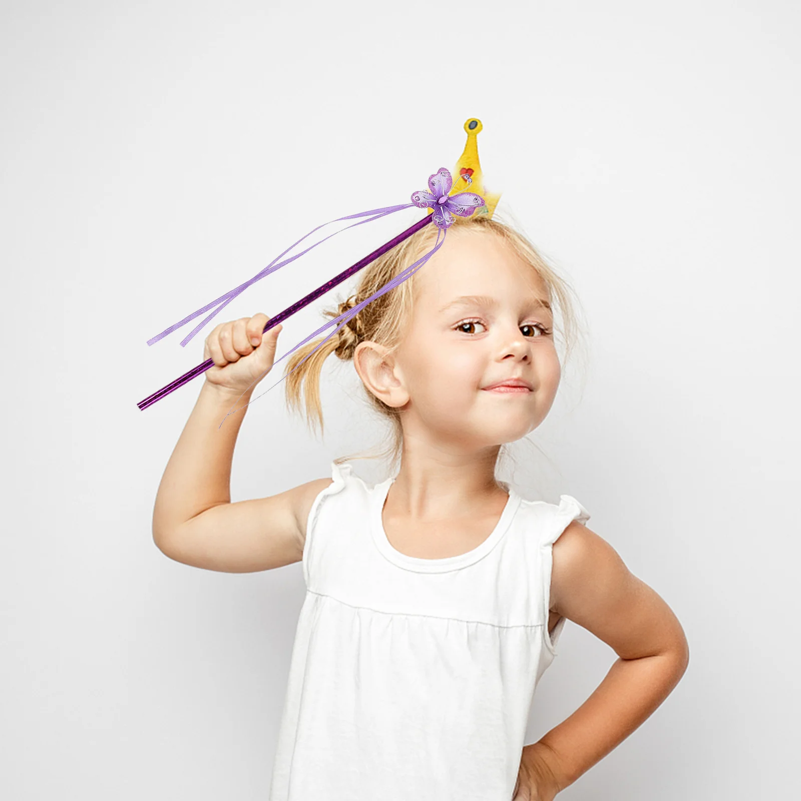 

7-комп. Детская легкая ручка принцессы-бабочки и феи для девочек, вечерние костюмы для сцены-ленты