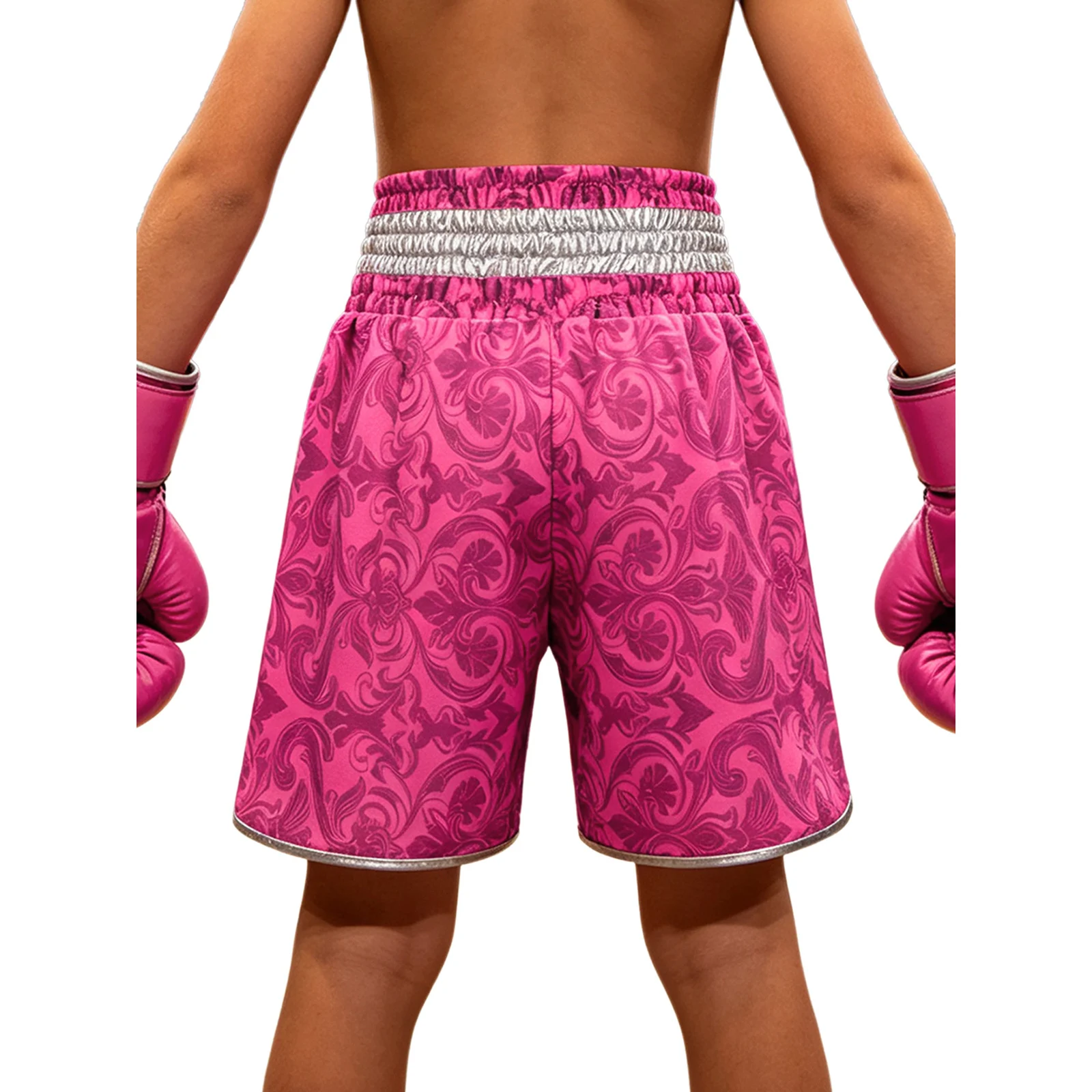 Kinder-Boxershorts für Jungen und Mädchen mit Weitem Metallic-Buchstaben-Drachen-Print, Kickboxen Kampfsport Boxershorts Trainings-Kostüm – Detail 12